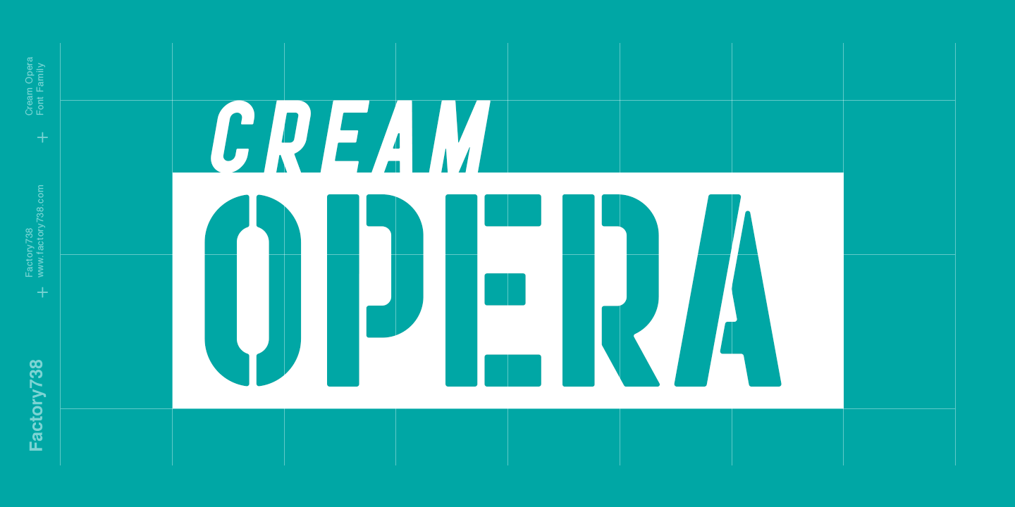 Cream Opera Stencil Font preview